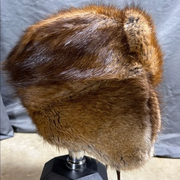Vintage Made in Canada Prévost Muskrat Fur Trapper Hat - Picture 2 of 10